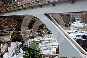 Bridge over the river Prut in Yaremche Zakarpattia Ukraine