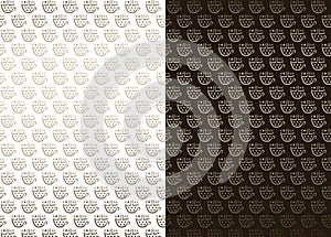 White and brown backgrounds with coffee pattern