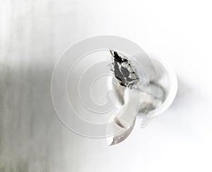 White Brush on white table.