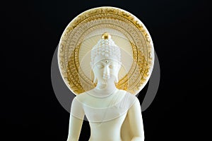 The White Buddha on dark background