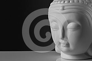 White Buddha head close up