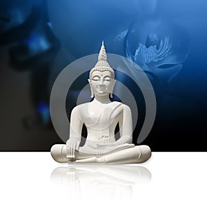 White Buddha, isolated (incl. clipping path)