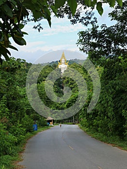 The white buddha statue in Nakhonnayok province, Thailand