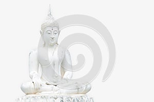 White Buddha statues