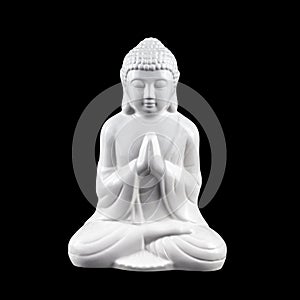 White Buddha Statuette photo