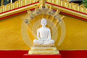 White buddha in Wat Sangkat Rattana Khiri on Khao Sakae Krang mo