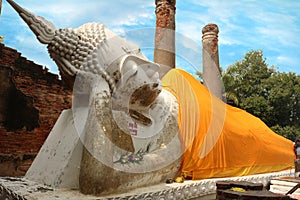 White Buddha Of Wat Yai Chai Mongkol