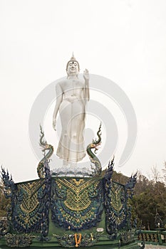White buddhist sculpture.