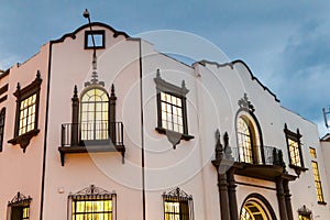 White building in colonial city Popayan