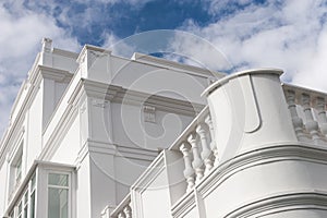 White building facade