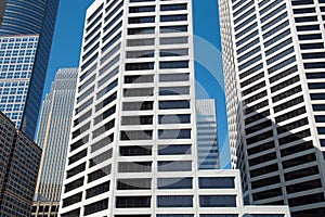 White buildings in downtown Minneapolis