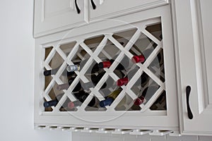 White Built-in Wine Rack Cabinet