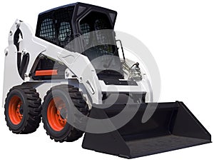 White bulldozer