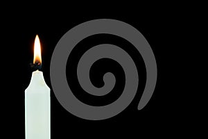 White Burning Candle