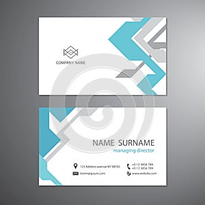 White business cards set template vector design
