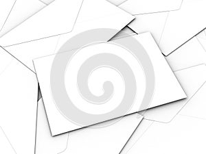 White business envelopes