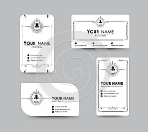 White business name card. design with simple concept. vector ill