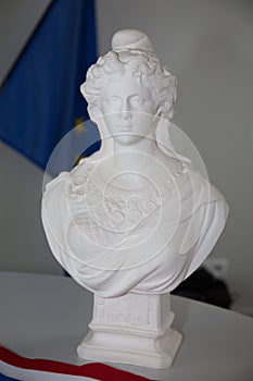 White bust of Marianne, symbol of France and French Republic photo