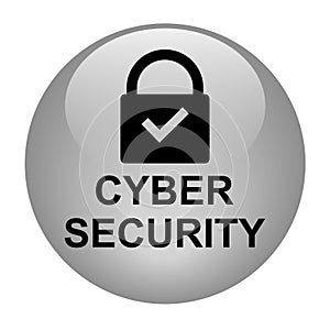 Cyber secutiry icon button