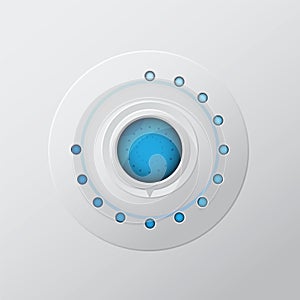 White button modern style