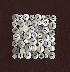 White buttons