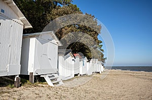 White cabins in Noirmoutier island