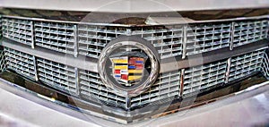 White Cadillac chrome metal