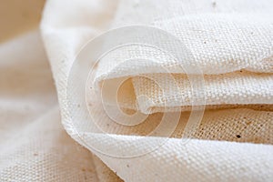 White calico fabric cloth background texture