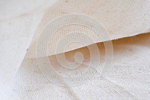 White calico fabric cloth background texture