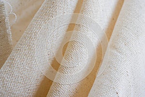 White calico fabric cloth background texture