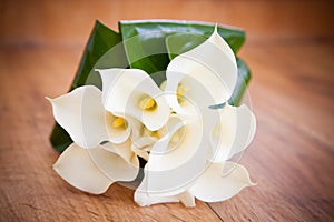 White Calla Lily Wedding Flower Bouquet