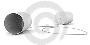 White can toy phone teleconnection concept