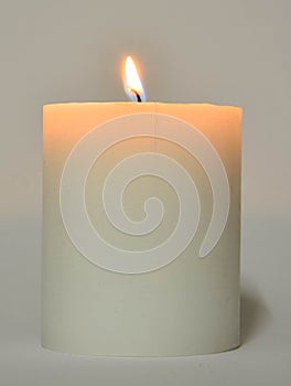 White Candle with flame