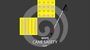 white cane safety day guiding block for pedestrian