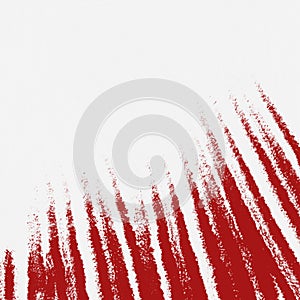 WHITE CANVAS WITH ABSTRACT GRUNGE STROKES OF RED PAINT