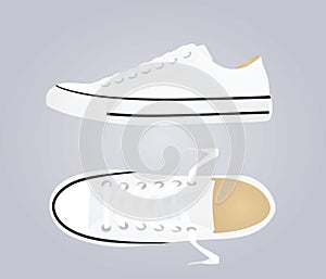 White canvas sneakers