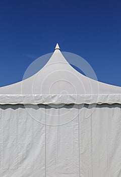 The white canvas tent for large event.