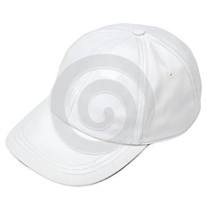White cap mockup on white background