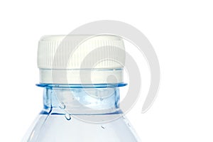 White cap of plastic bottle isolated on white backgroun