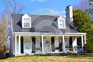 White Cape Cod Style Home