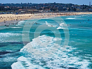 White Capped Waves and Clear Water Rips, Bondi Beach, Australia