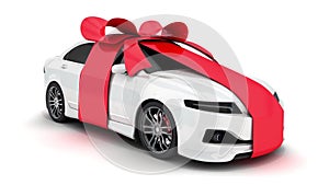 White car gift and alpha channel