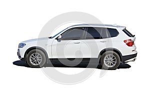 White car isolated on white