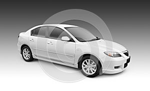 White Car w/ Clipping Path