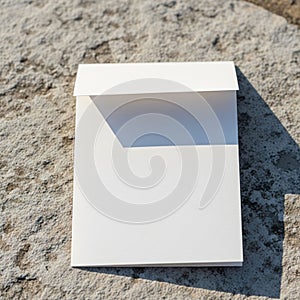 A noticeable shadow, enhancing the texture of the paper and the