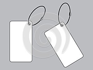 White Card Square Tag Vector