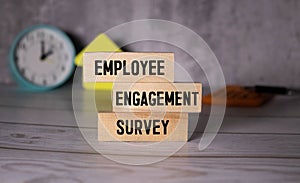 white card with text Employee Engagement Survey