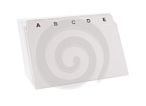 White cards in alphabetic order
