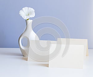 white cards mock up with space for your text