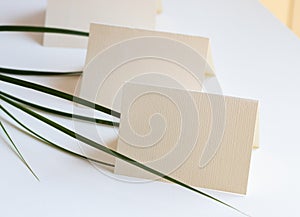 white cards mock up with space for your text